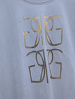 T-shirt, tryck i guld