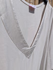 Blus med fransärm