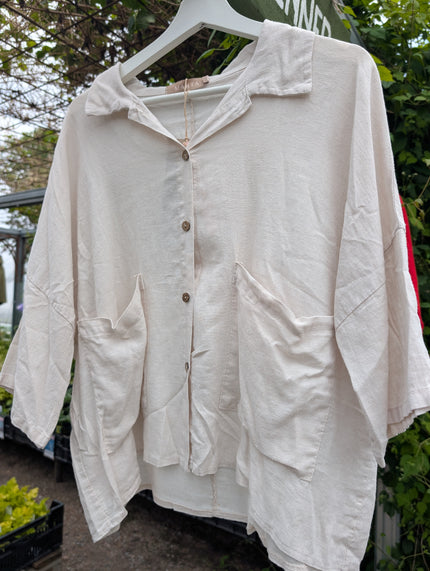 Blus/ tunn jacka med fickor, Marta