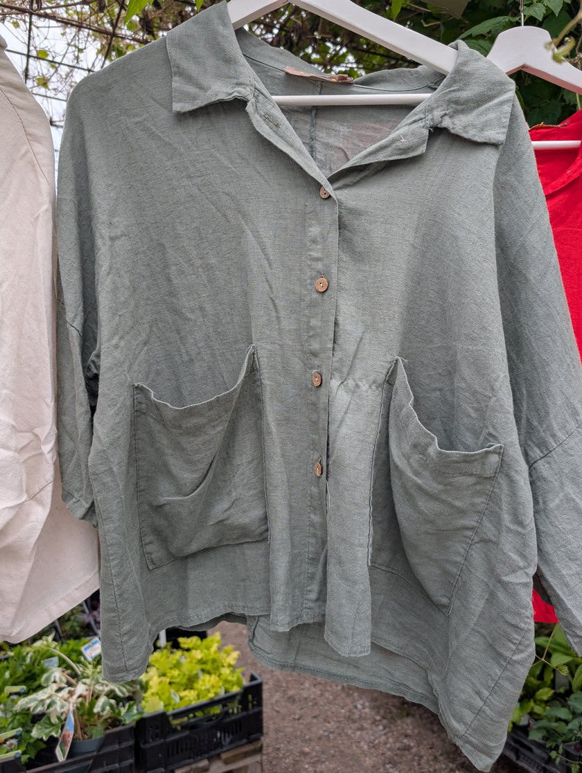 Blus/ tunn jacka med fickor, Marta