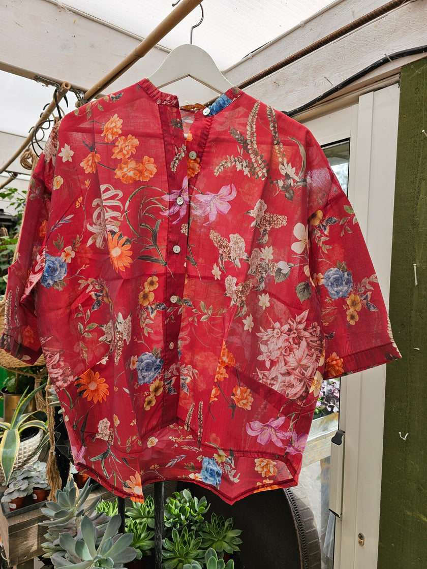 Blus, blommönstrad, Gemeni