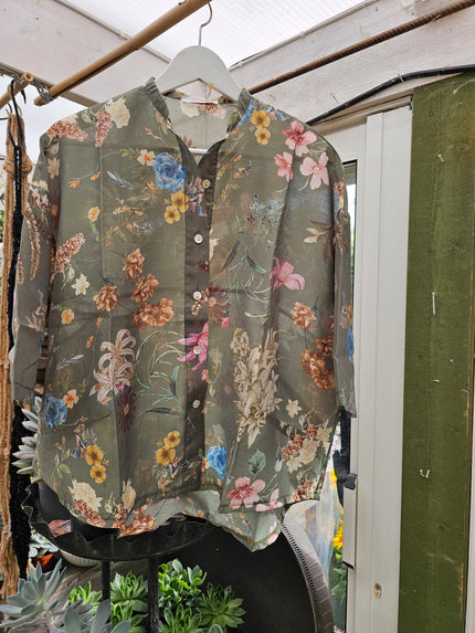 Blus, blommönstrad, Gemeni