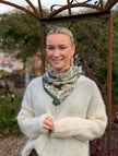 Mönstrad sidenscarf, 7east