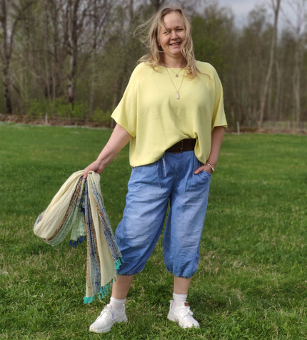 Byxa, jeansblå