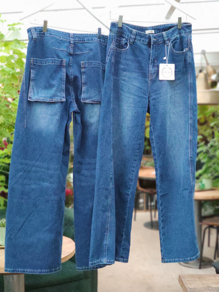 Jeans, tuff modell, utanpåfickor