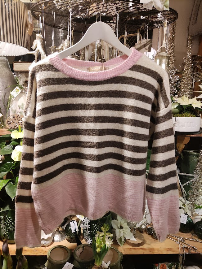 Tröja, stickad randig, Marta