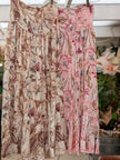 Kjol blommig, med bred smock, Marta