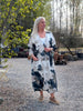 Kaftan i mönstrad viskosmix, 'Vina', Olars Ulla