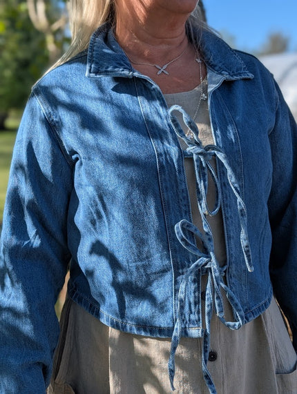 Jacka denim, med knyten, Marta
