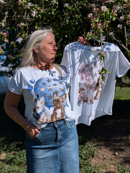 T-shirt, glittrigt hundmotiv, Soulful Fashion