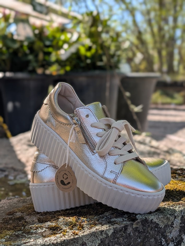 Sko, skimrande sneakers, Gabor