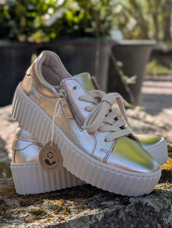 Sko, skimrande sneakers, Gabor