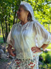 Romantisk blus med broderade blommor, Lecoco