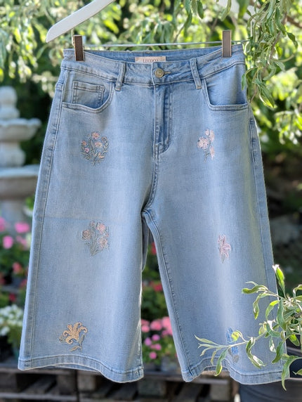 Jeansshorts, långa, Lecoco