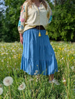 Kjol, denimblå, Cosy House