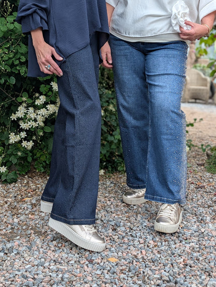 Vida jeans med strass, FOLYROSE