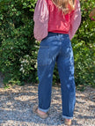 Jeans med barrelform, Camicia
