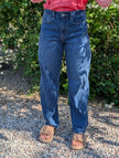 Jeans med barrelform, Camicia