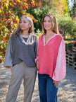 Blus med kontrastärmar, Not Sisters