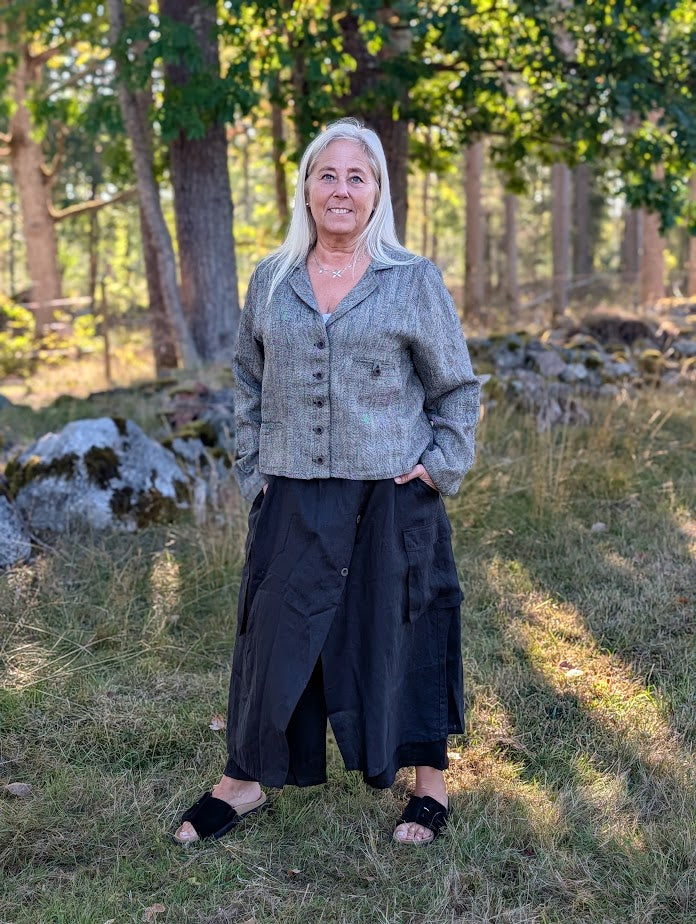 Fiskbensmönstrad jacka, 'Jubla', Olars Ulla