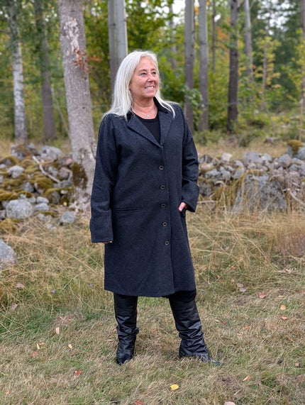 Ullkappa med rak passform, 'Rattad', Olars Ulla
