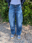 Jeans med avslappnad barrelform, Not Sisters