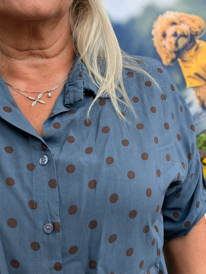Prickig skjorta med knytdetalj, Soulful Fashion
