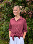 Prickig skjorta med knytdetalj, Soulful Fashion
