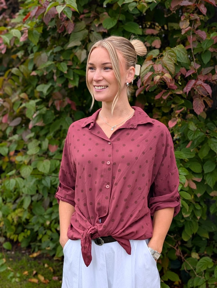 Prickig skjorta med knytdetalj, Soulful Fashion
