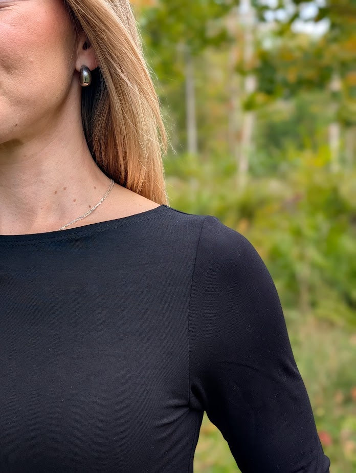 T-shirt med båtringning i viskos, OlarsUlla bas