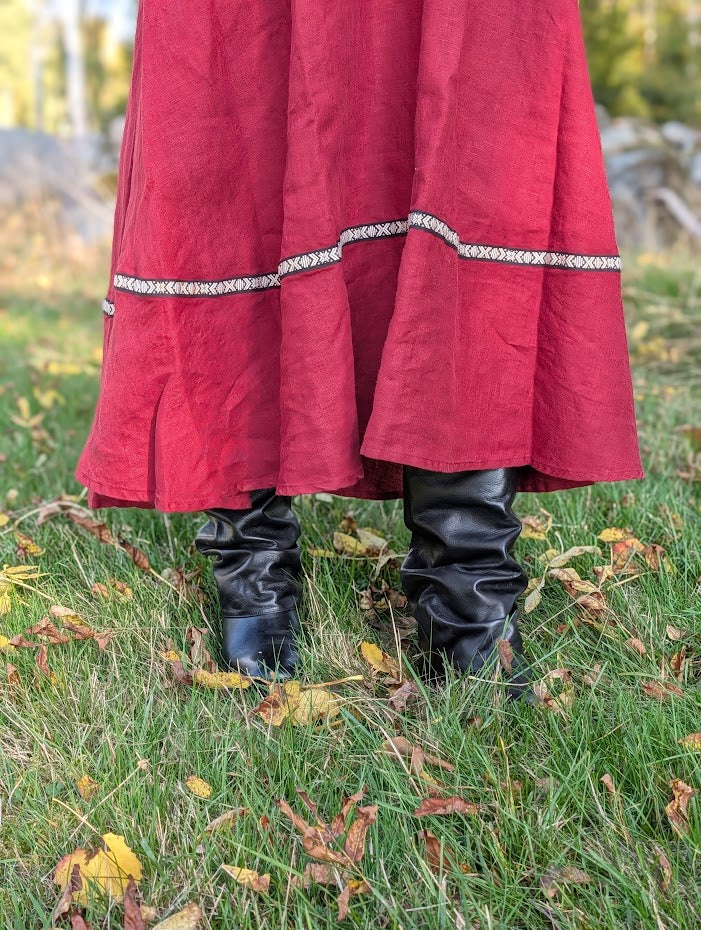 Lång linneklänning, 'Kanel', Olars Ulla