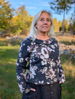 Långärmad topp i linne, 'Tian Flower',  Olars Ulla