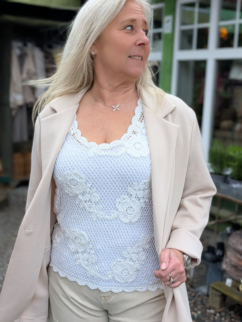 Topp/linne med glitter, Buller