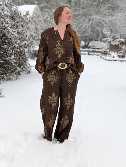 Blus med glittermönster, Marta