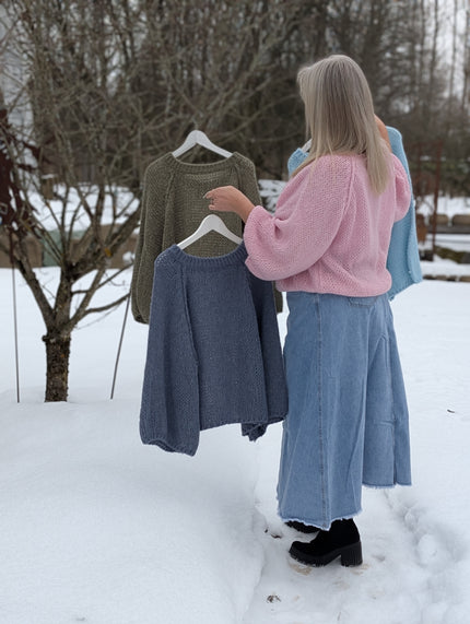 Tröja, stickad med bred ärm, Reunion