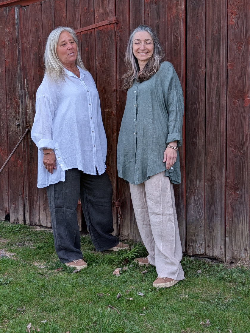 Storskjorta i linne 'Lovely Attitude',  Reunion