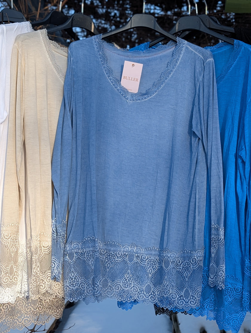 Topp med spets, Buller