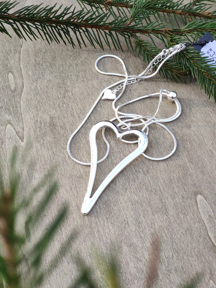 Halsband, långt med hjärta, Gemini