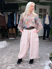 Blus, blommig, tunn med puffärm, Camicia
