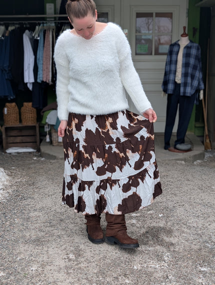 Kjol 'Alice' med smock, brunmönstrad, CosyHouse