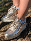 Sko, skimrande sneakers, Gabor