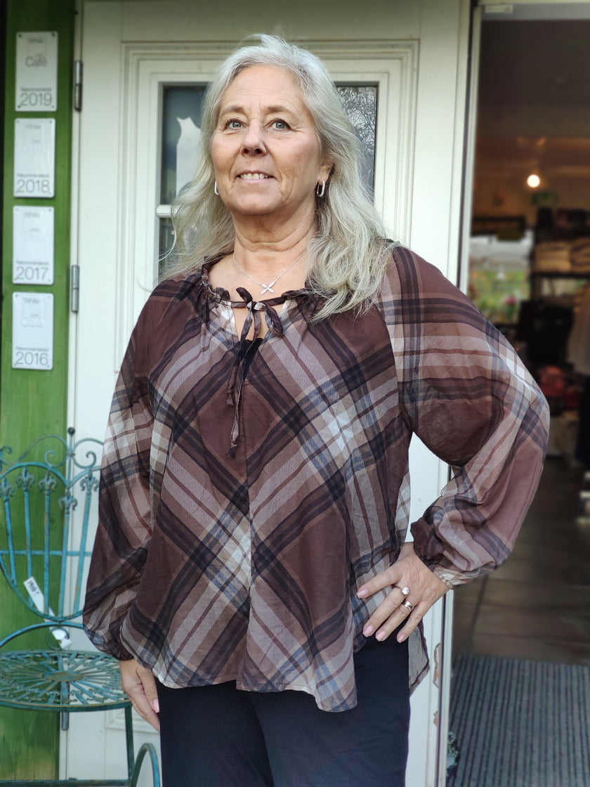 Blus med rutor, Buller