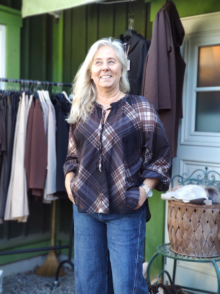 Blus med rutor, Buller