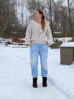 Jeans med blommor, Qnuz
