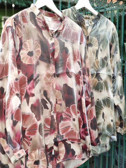 Blus, 'Cloe' blommig viskos, Gemini