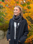Stickad randig scarf