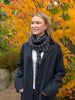 Stickad randig scarf