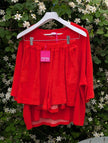 Topp & shorts-set i frotté