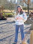 Blus, blommig, tunn med puffärm, Camicia