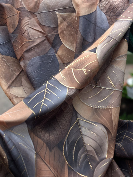 Halsduk blad (ena sidan med guld-skimmer)